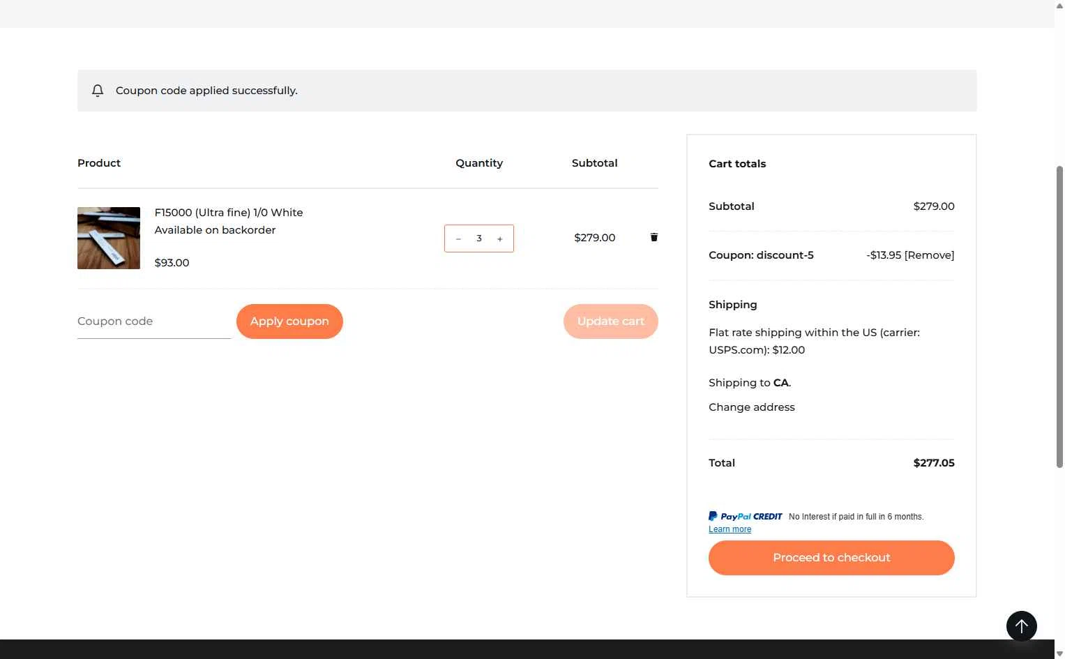 USA-Market checkout page showing USA-Market promo code box | Screenshot taken by SimplyCodes community member on Oct 13, 2025