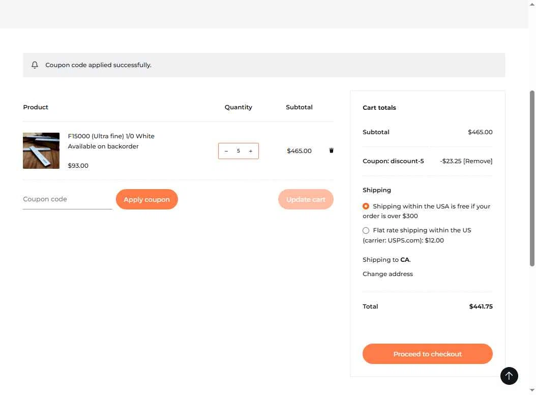 USA-Market checkout page showing USA-Market promo code box | Screenshot taken by SimplyCodes community member on Oct 13, 2025