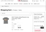 USC BookStores coupon verification screenshot