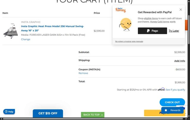 USCutter checkout page showing USCutter promo code box | Screenshot taken by SimplyCodes community member on Jun 2, 2025