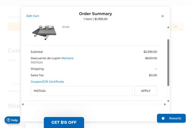 USCutter checkout page showing USCutter promo code box | Screenshot taken by SimplyCodes community member on Aug 16, 2025
