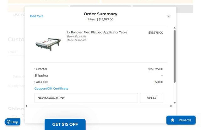 USCutter checkout page showing USCutter promo code box | Screenshot taken by SimplyCodes community member on May 26, 2025