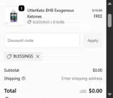 BLESSINGS coupon verification screenshot
