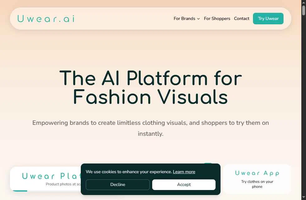 Uwear.ai checkout page showing Uwear.ai promo code box | Screenshot taken by SimplyCodes community member on Jan 7, 2026