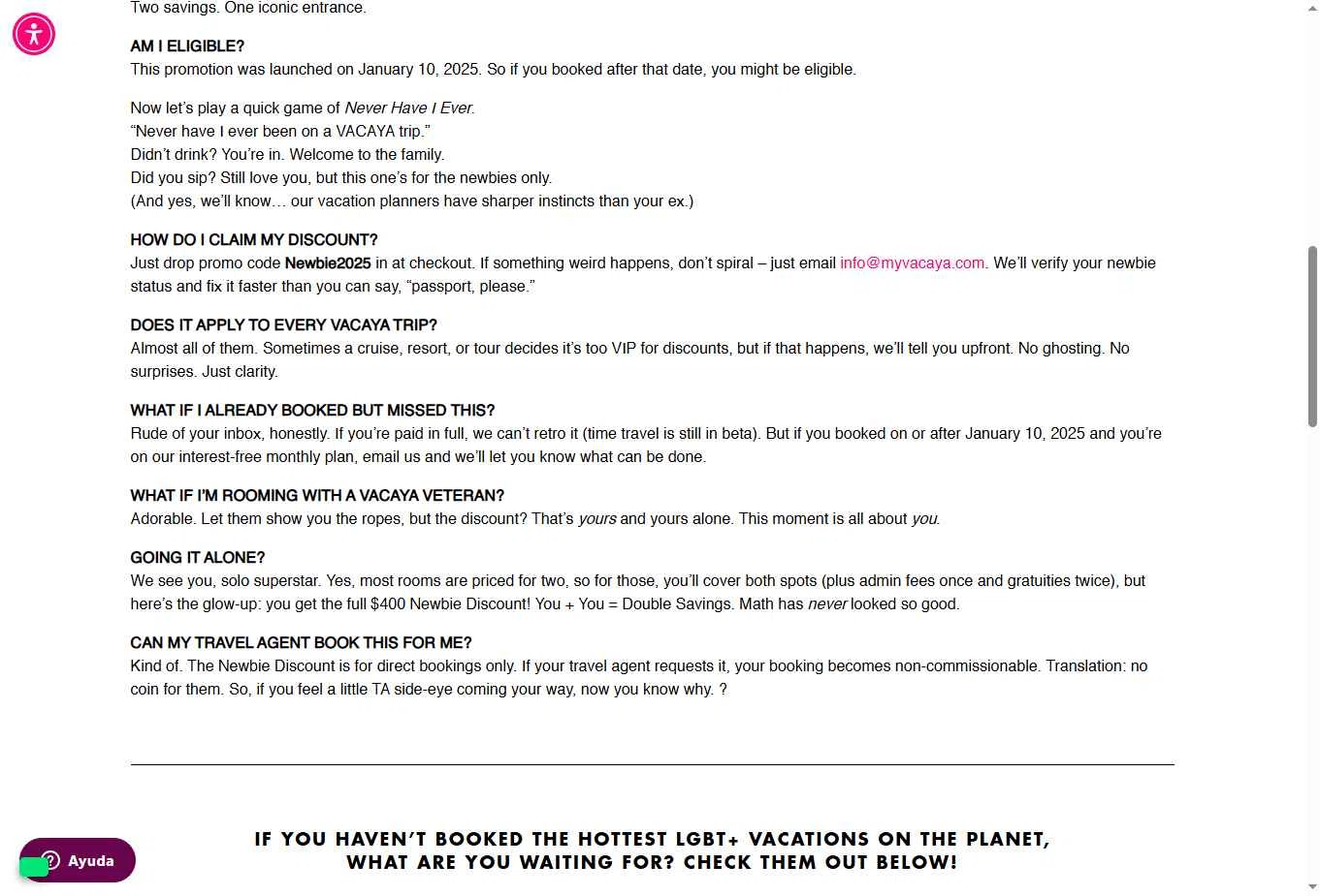 VACAYA checkout page showing VACAYA promo code box | Screenshot taken by SimplyCodes community member on Nov 30, 2025