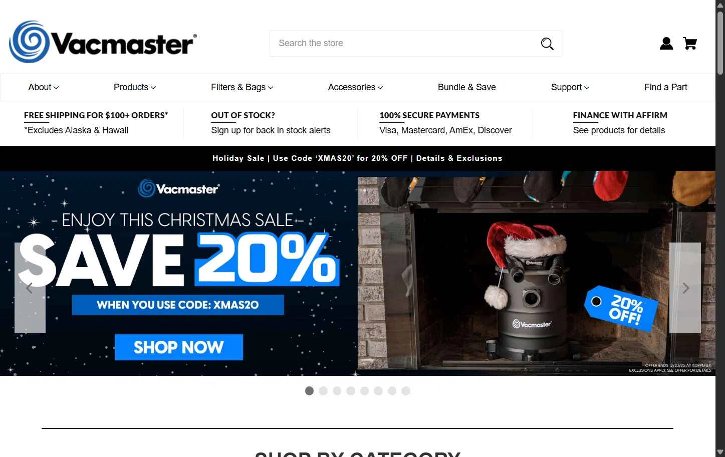 Vacmaster checkout page showing Vacmaster coupon code box | Screenshot taken by SimplyCodes community member on Dec 17, 2025