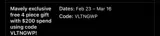 VLTNGWP coupon verification screenshot