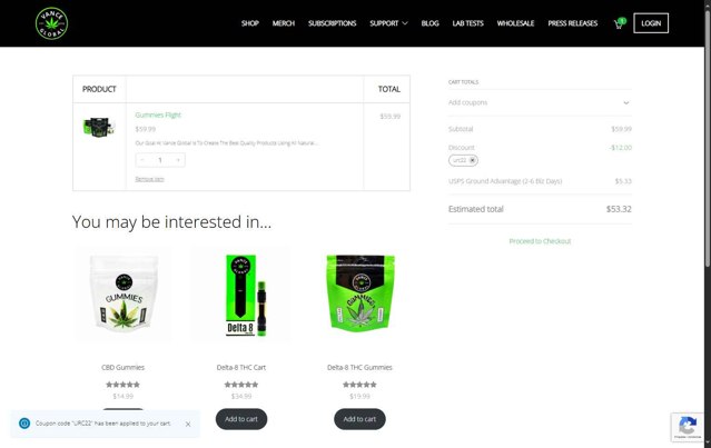 Vance Global checkout page showing Vance Global coupon code box | Screenshot taken by SimplyCodes community member on Aug 18, 2025