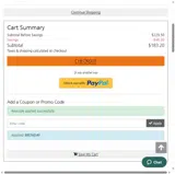 BIRTHDAY coupon verification screenshot