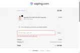 Vaping.com coupon verification screenshot