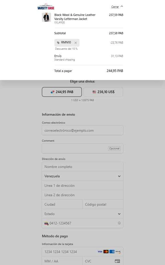 Varsity Base checkout page showing Varsity Base promo code box | Screenshot taken by SimplyCodes community member on Dec 16, 2025