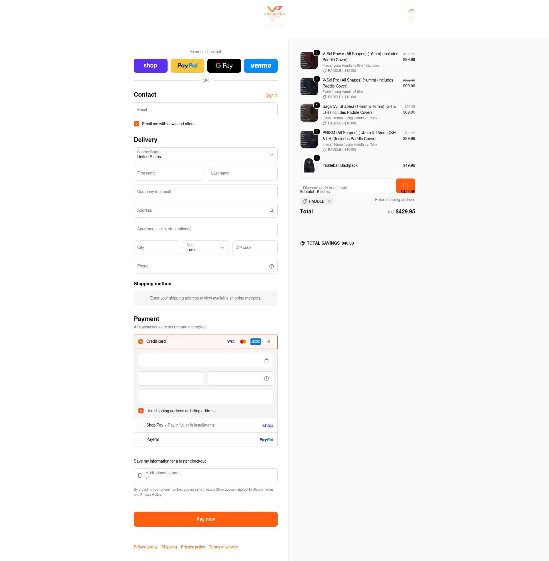 Vatic Pro checkout page showing Vatic Pro discount code box | Screenshot taken by SimplyCodes community member on Feb 10, 2026