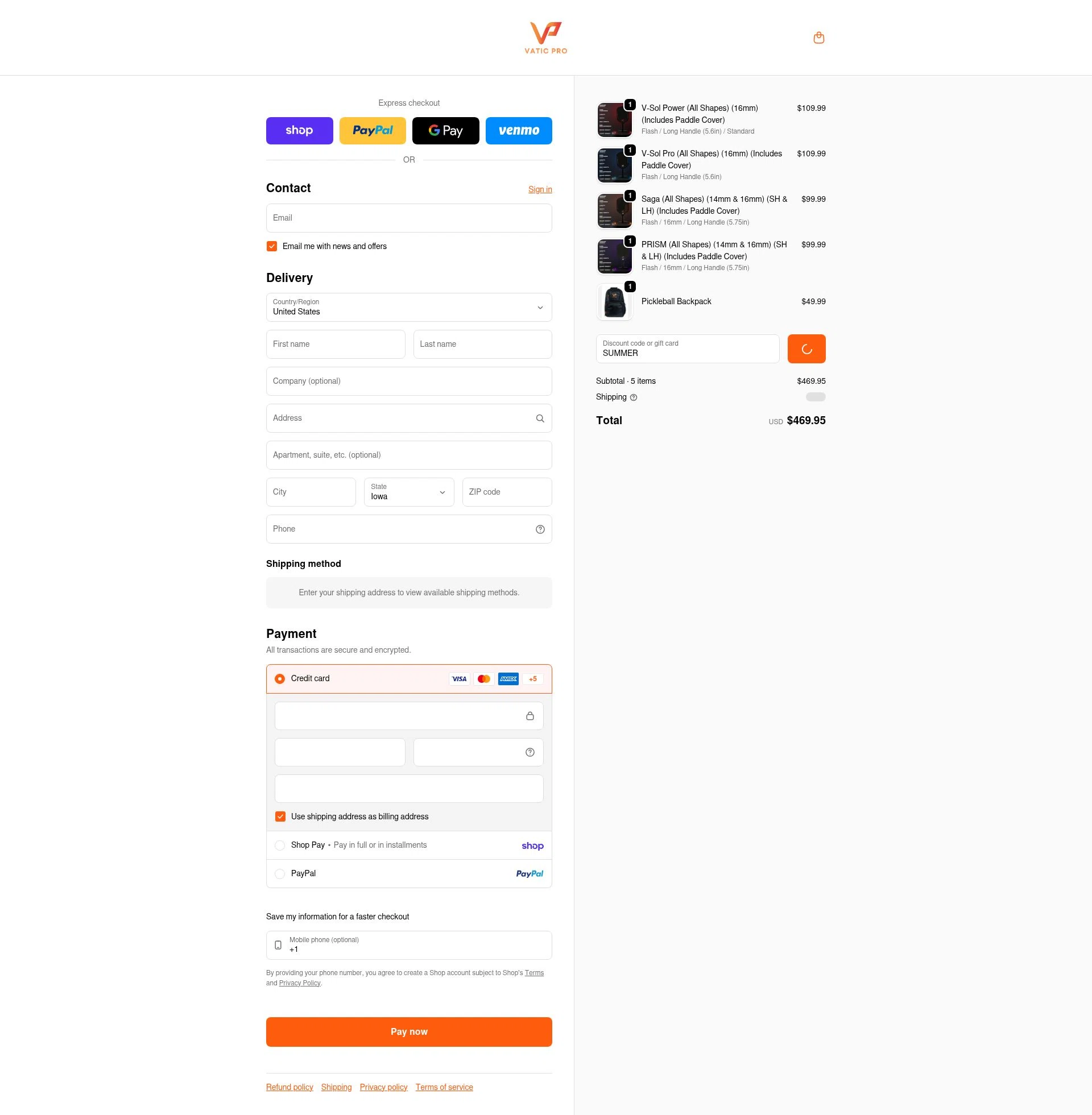 Vatic Pro checkout page showing Vatic Pro discount code box | Screenshot taken by SimplyCodes community member on Feb 10, 2026