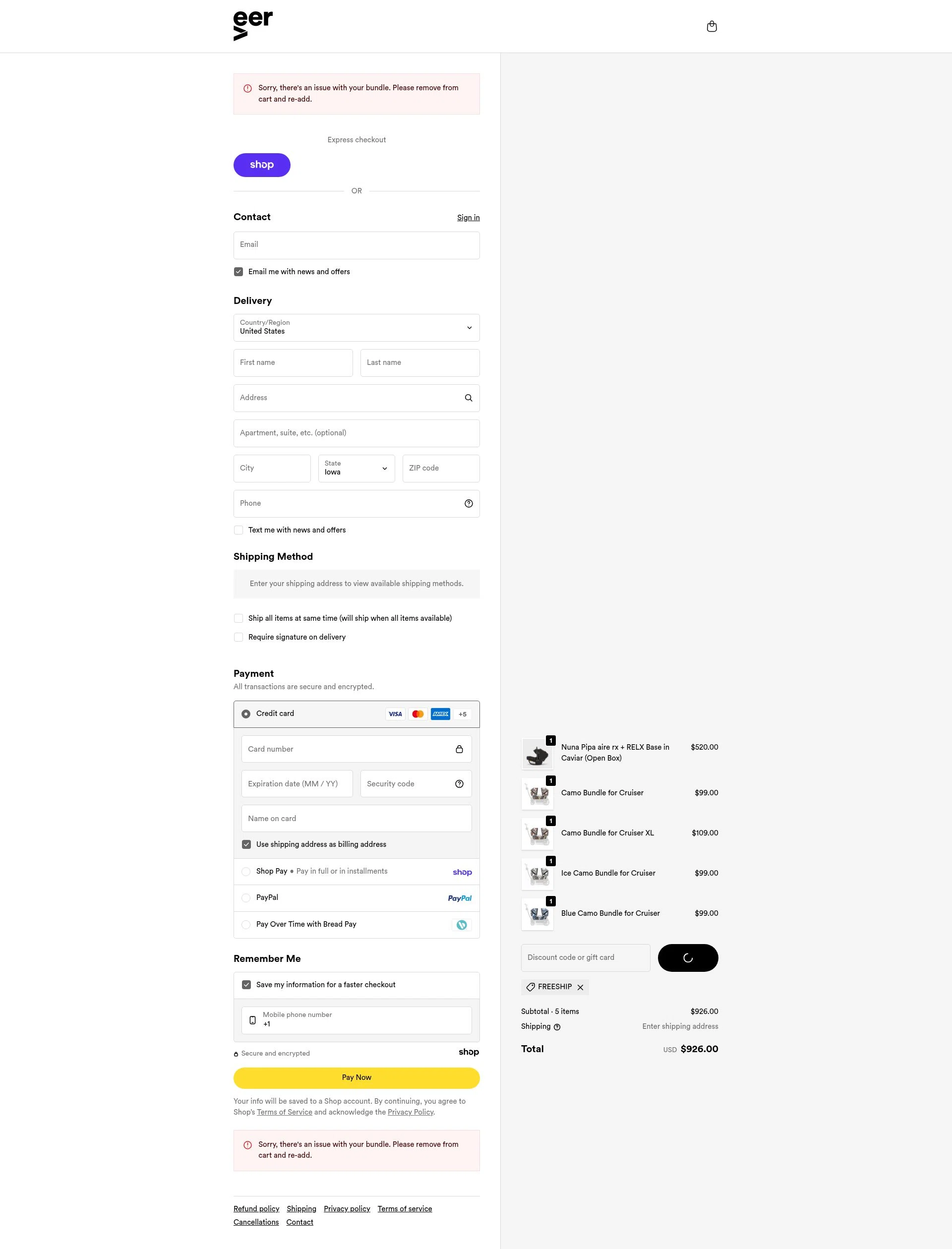 Veer Gear checkout page showing Veer Gear coupon code box | Screenshot taken by SimplyCodes community member on Jan 21, 2026