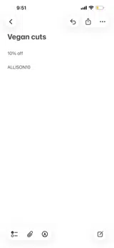 ALLISON10 coupon verification screenshot