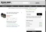 Vegas Golden Knights Shop coupon verification screenshot