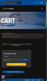 Velociteach coupon verification screenshot