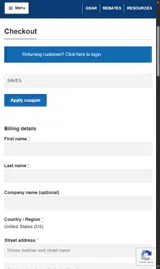 Velocity Ammo Sales coupon verification screenshot