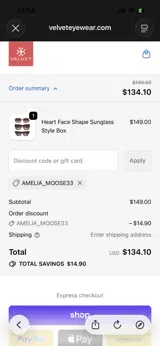 AMELIA_MOOSE33 coupon verification screenshot