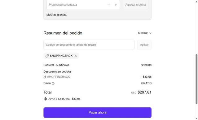 Venalisa checkout page showing Venalisa discount code box | Screenshot taken by SimplyCodes community member on Sep 15, 2025