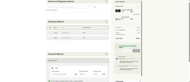 Verdant Tea checkout page showing Verdant Tea discount code box | Screenshot taken by SimplyCodes community member on Mar 26, 2025