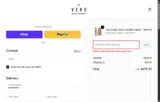 VERO50 coupon verification screenshot