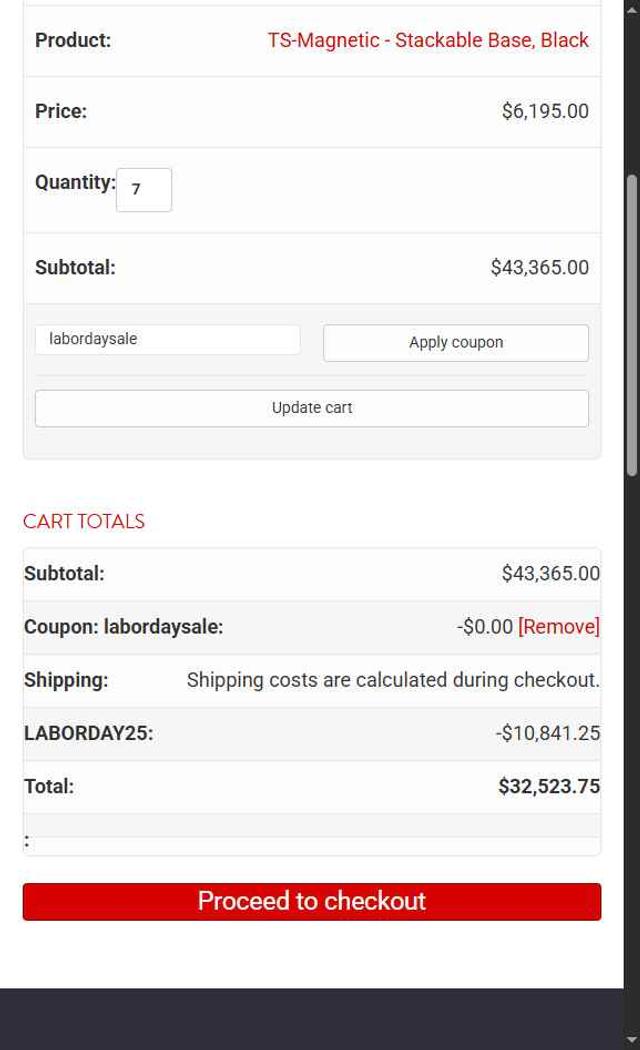 VersaClimber checkout page showing VersaClimber coupon code box | Screenshot taken by SimplyCodes community member on Aug 23, 2025