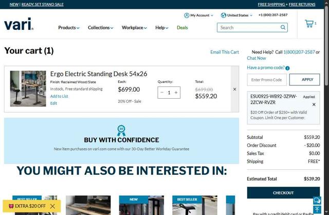 VESSEL checkout page showing VESSEL discount code box | Screenshot taken by SimplyCodes community member on Sep 11, 2025