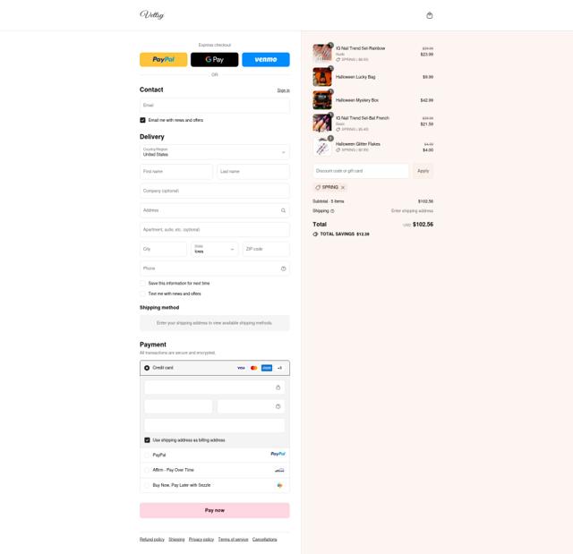 Vettsy checkout page showing Vettsy discount code box | Screenshot taken by SimplyCodes community member on Sep 16, 2025