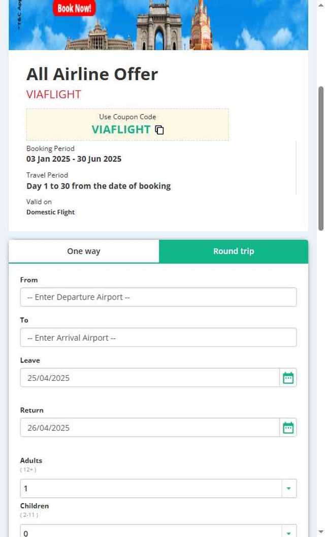 Via.com checkout page showing Via.com promo code box | Screenshot taken by SimplyCodes community member on Apr 24, 2025