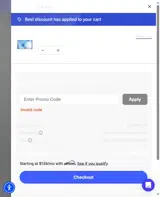 VIBE75PRO coupon verification screenshot