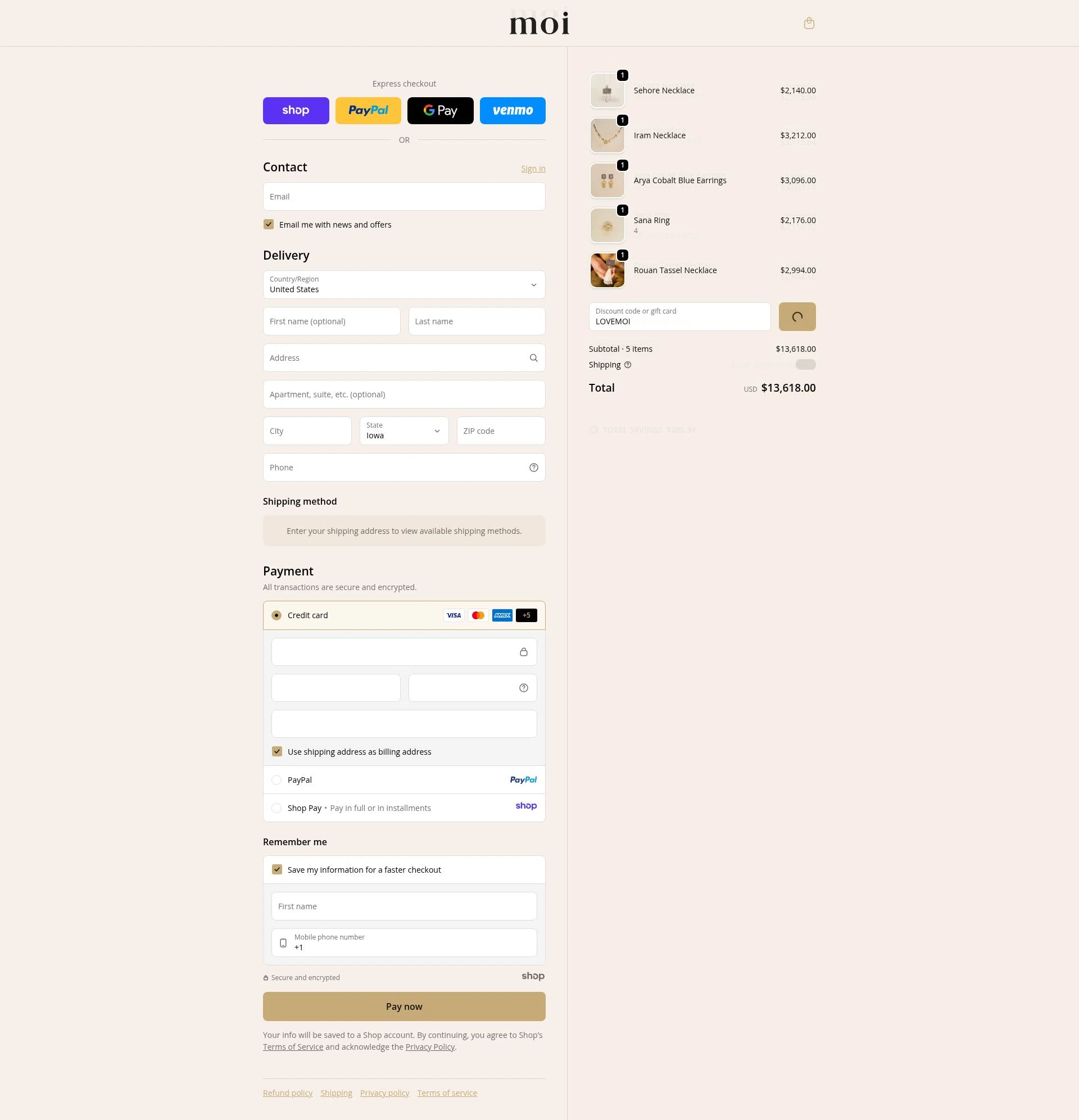 Vibe with MOI checkout page showing Vibe with MOI promo code box | Screenshot taken by SimplyCodes community member on Dec 17, 2025