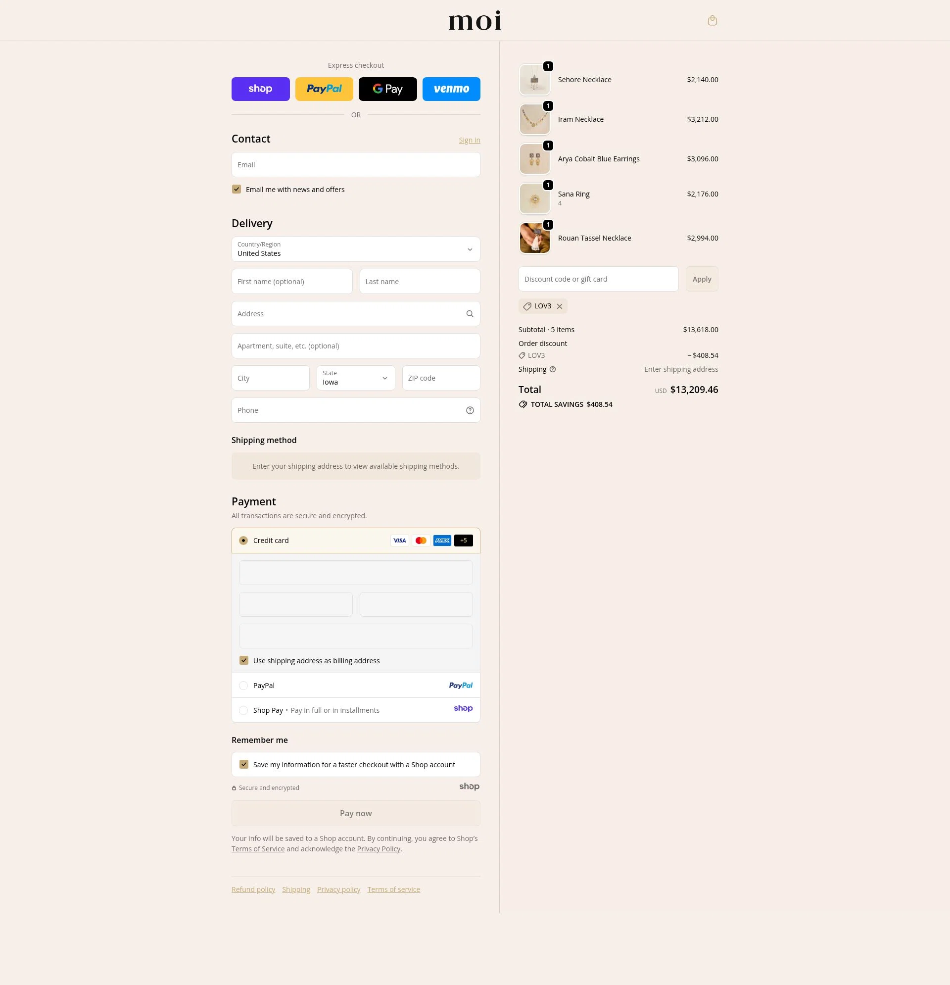 Vibe with MOI checkout page showing Vibe with MOI promo code box | Screenshot taken by SimplyCodes community member on Dec 11, 2025