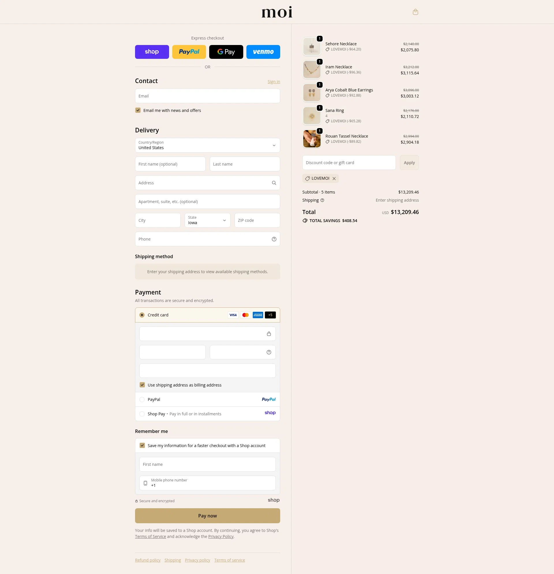 Vibe with MOI checkout page showing Vibe with MOI promo code box | Screenshot taken by SimplyCodes community member on Dec 11, 2025