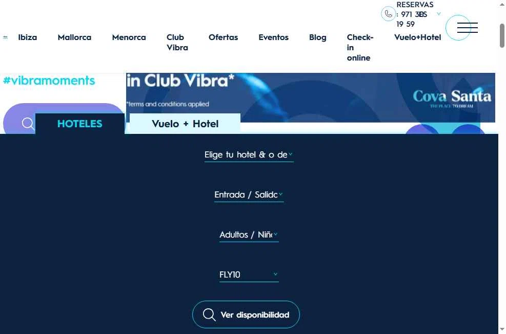 Vibra Hotels checkout page showing Vibra Hotels promo code box | Screenshot taken by SimplyCodes community member on Sep 7, 2025
