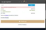 Victory Range Hoods coupon verification screenshot