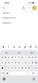 VidMage coupon verification screenshot