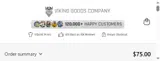 Viking Goods Company coupon verification screenshot