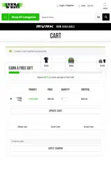 WELCOME10 coupon verification screenshot