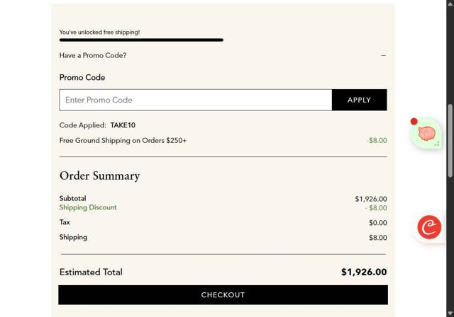 Vince checkout page showing Vince promo code box | Screenshot taken by SimplyCodes community member on Aug 26, 2025