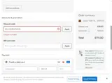 WELCOMEHOME50 coupon verification screenshot
