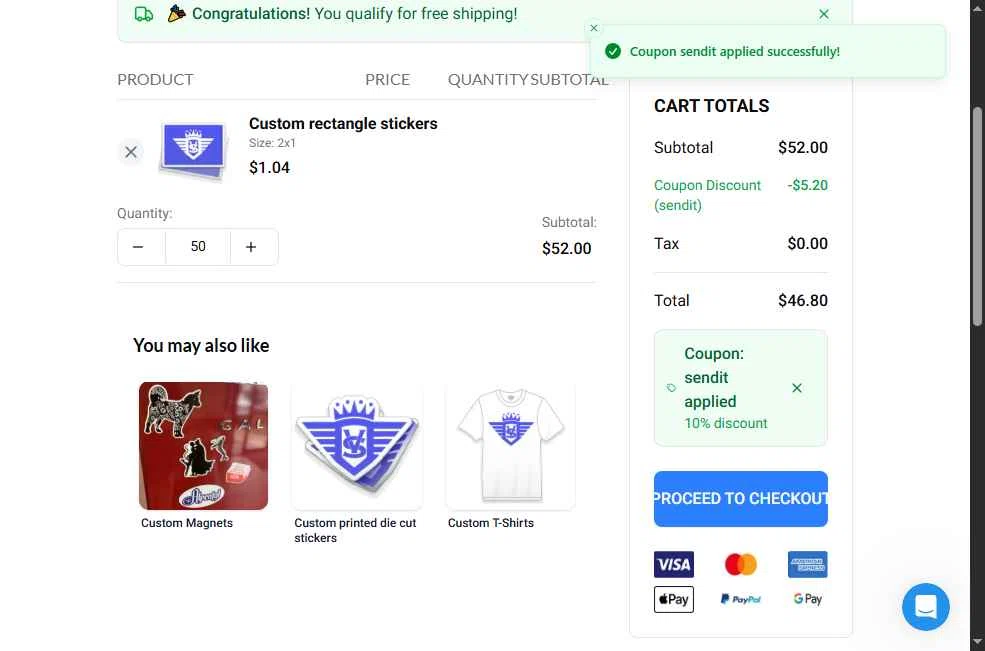 Vinyl Status checkout page showing Vinyl Status promo code box | Screenshot taken by SimplyCodes community member on Feb 3, 2026