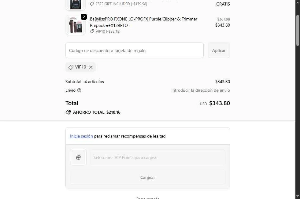 VIP Barber Supply checkout page showing VIP Barber Supply discount code box | Screenshot taken by SimplyCodes community member on Feb 4, 2026