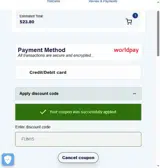 FUN15 coupon verification screenshot