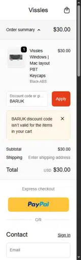 BARUK coupon verification screenshot