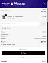SLEEPY15 coupon verification screenshot