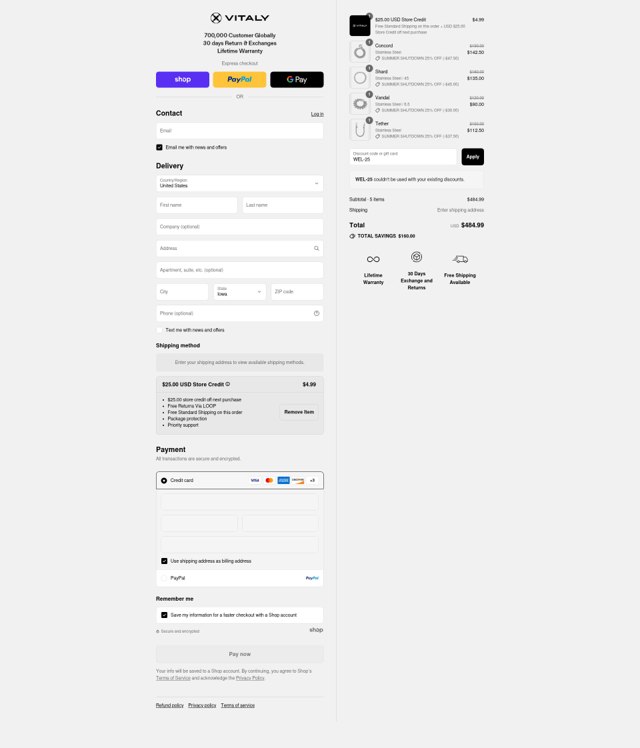 Vitaly Design checkout page showing Vitaly Design promo code box | Screenshot taken by SimplyCodes community member on Aug 30, 2025