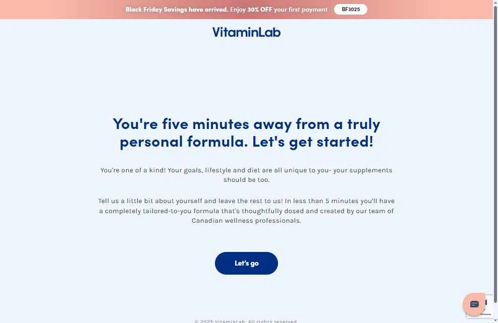Vitamin Lab checkout page showing Vitamin Lab coupon code box | Screenshot taken by SimplyCodes community member on Nov 23, 2025