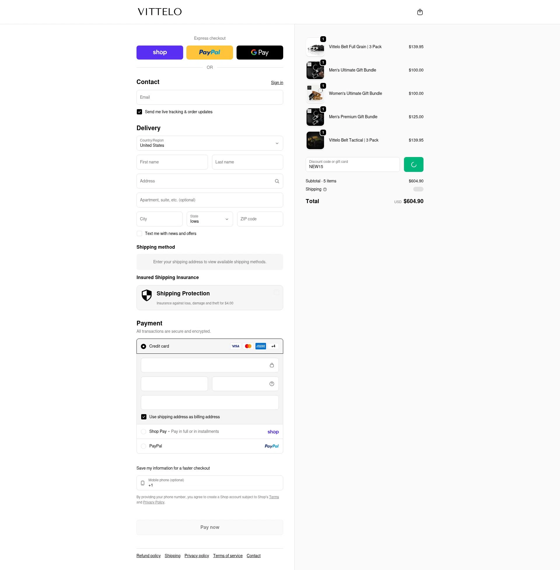 Vittelo checkout page showing Vittelo promo code box | Screenshot taken by SimplyCodes community member on Feb 25, 2026
