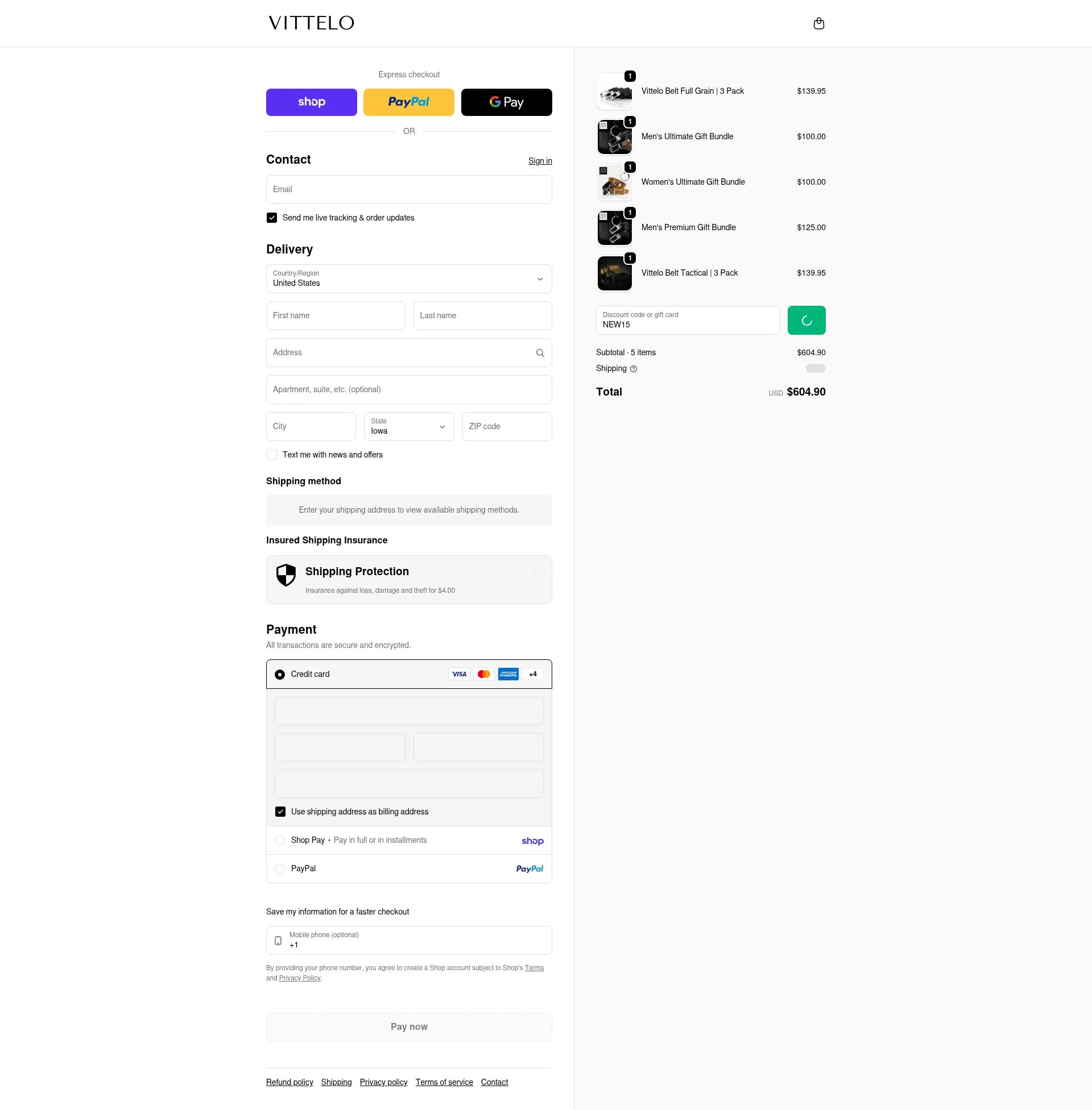 Vittelo checkout page showing Vittelo promo code box | Screenshot taken by SimplyCodes community member on Feb 20, 2026